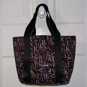 Y2K Victoria’s Secret Print Tote Bag Vintage Purse Handbag Makeup Travel PINK